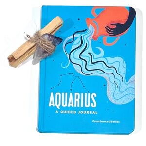 Gift bundle Aquarius Journal with Amethyst & Palo Santo